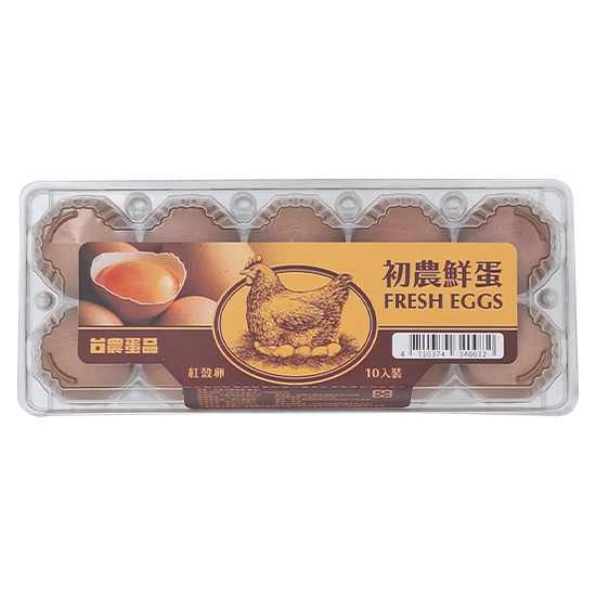 台農初農鮮蛋(紅) 600g+-30g(10入)
