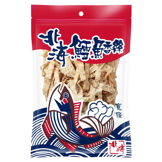 北海鱈魚香絲-原味寬條 136g