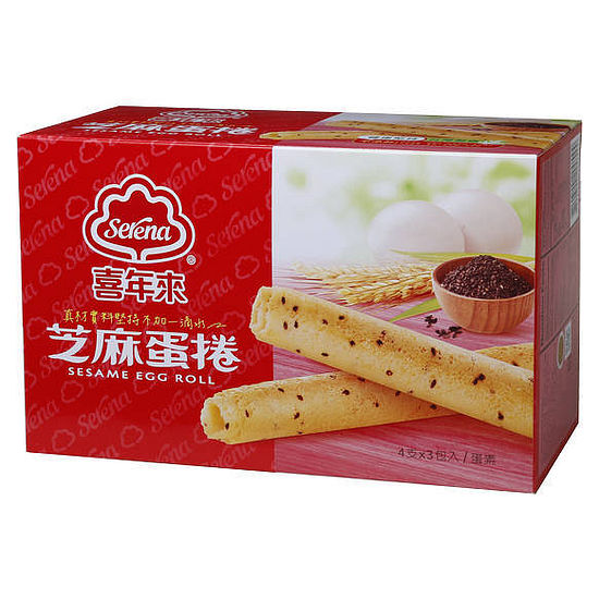喜年來芝麻蛋捲經濟包 204g(4支x3包入)