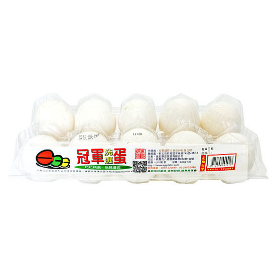 冠軍egg冠軍洗選蛋 600g+-30g(L10粒入)
