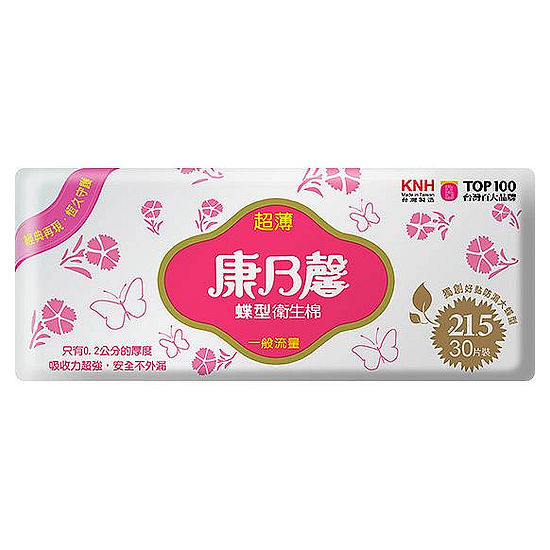 康乃馨超薄蝶型衛生棉一般型 30片