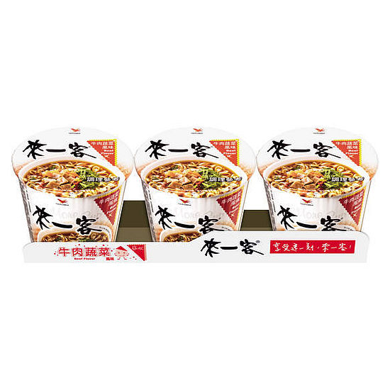 統一來一客杯麵－牛肉蔬菜風味 65g*3入