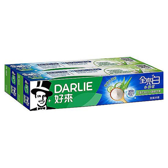 DARLIE好來全亮白密泡小蘇打牙膏-蘆薈小清新 140g*2入