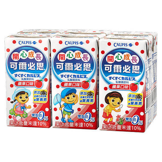 開心成長－可爾必思蘋果乳酸菌飲 160ml*6入