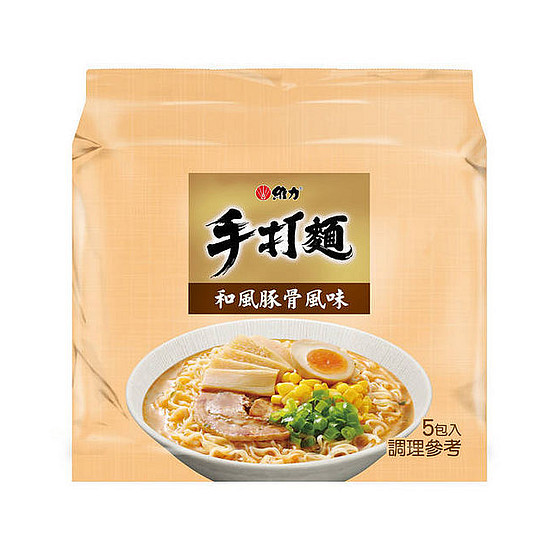維力手打麵袋麵-和風豚骨風味 80g*5入