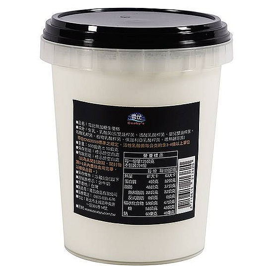 雪比無加糖生優格 500g