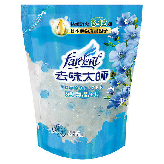 去味大師消臭晶球補充包-潔淨亞麻 350ml
