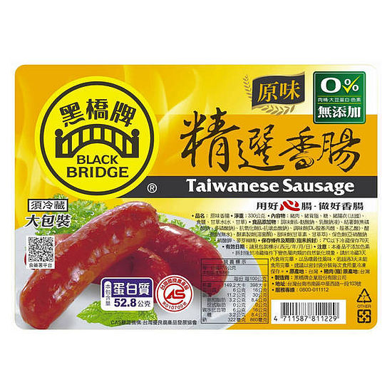 黑橋牌精選香腸-原味 330g