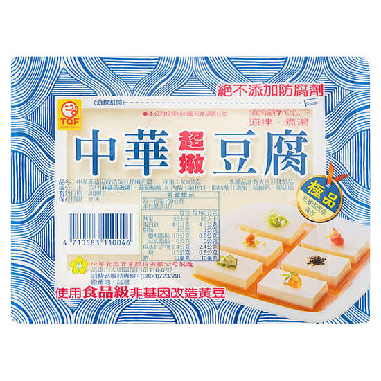 中華超嫩豆腐(非基因改造黃豆) 300g