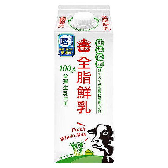 義美全脂鮮乳100%生乳(盒裝) 1750ml