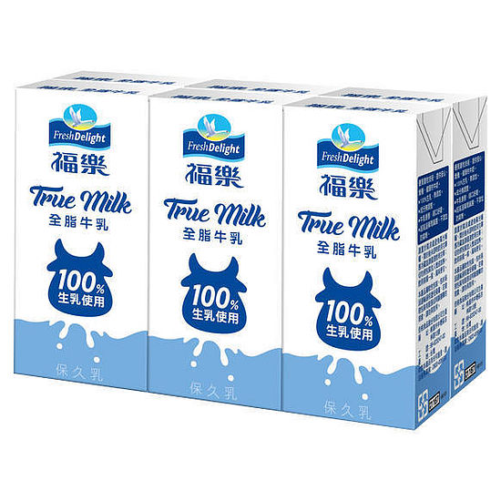 福樂100%生乳保久乳-全脂 200ml*6入