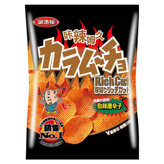 湖池屋口卡辣姆久厚切洋芋片-勁辣唐辛子 52g