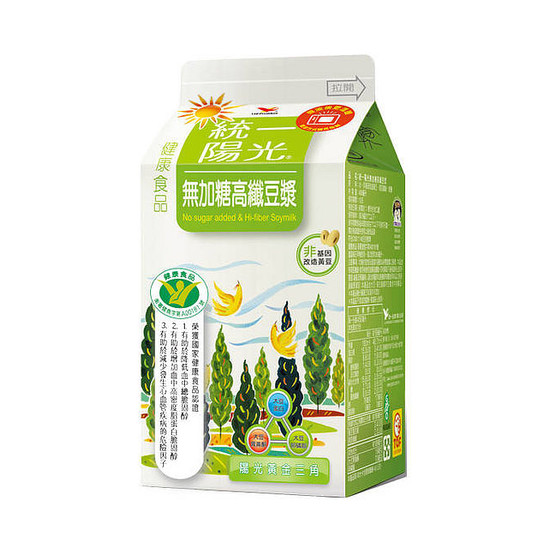 統一陽光無加糖高纖豆漿 400ml