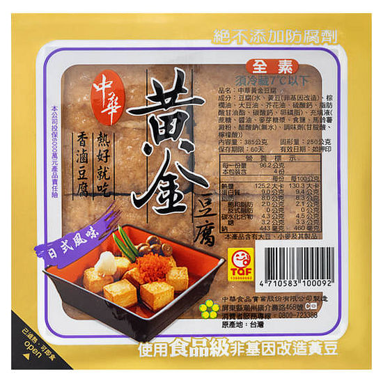 中華黃金豆腐(非基因改造黃豆) 內容量385g