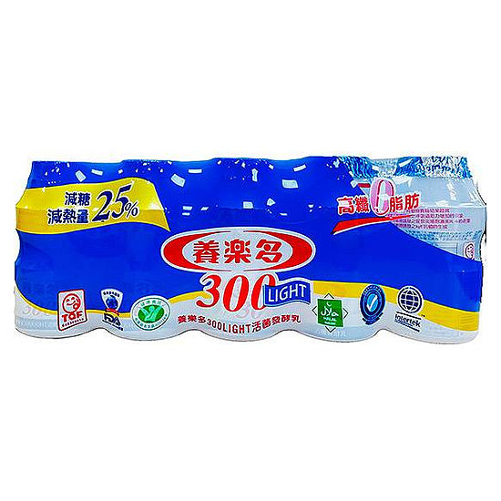 雅可樂多養樂多300LIGHT活菌發酵乳 100mlx10入