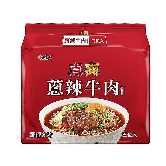 維力真爽袋麵-蔥辣牛肉風味麵 75g*5入
