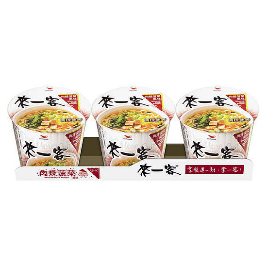統一來一客杯麵-肉燥波菜 67g*3入