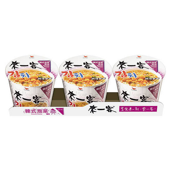 統一來一客杯麵－韓式泡菜風味 67g*3入