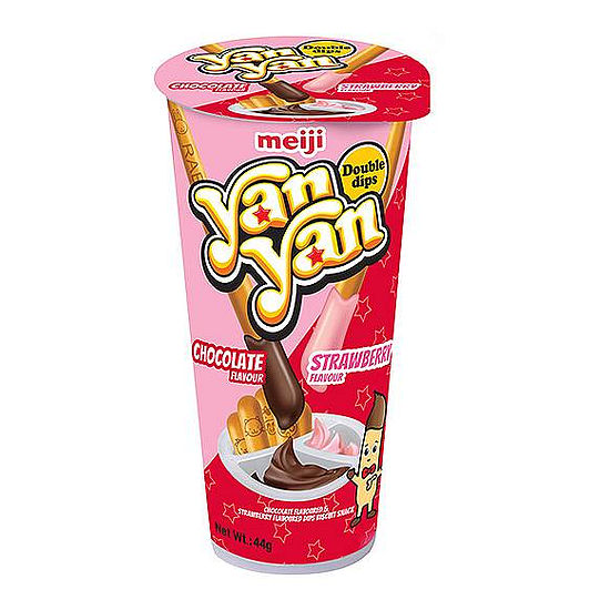 明治雙醬洋洋棒餅乾-巧克力.草莓 44g