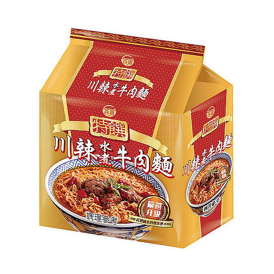 台灣菸酒川辣水煮牛肉袋麵 190g*3入