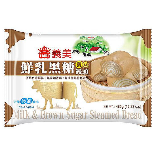 義美鮮乳黑糖雙色饅頭 80g*6入