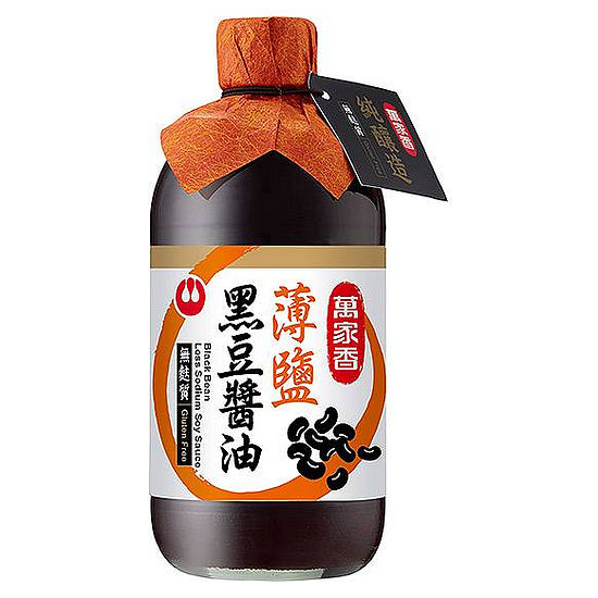 萬家香薄鹽黑豆醬油 450ml