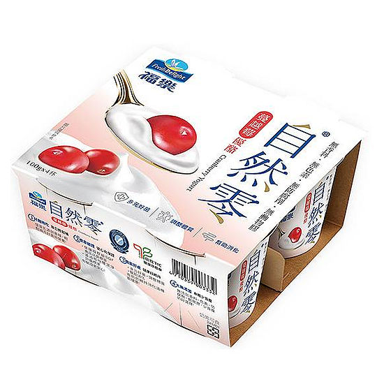 福樂自然零蔓越莓優酪 100gx4入