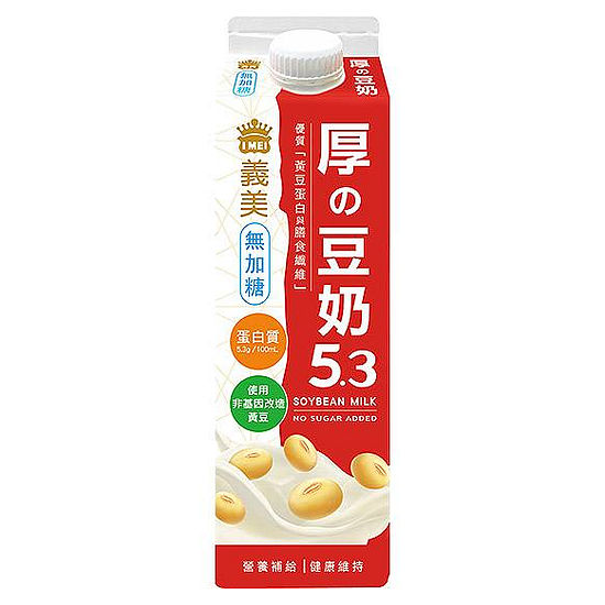 義美無加糖厚的豆奶 936ml