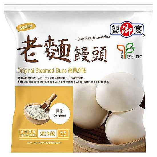 餐御宴老麵饅頭-原味 720g(6入)