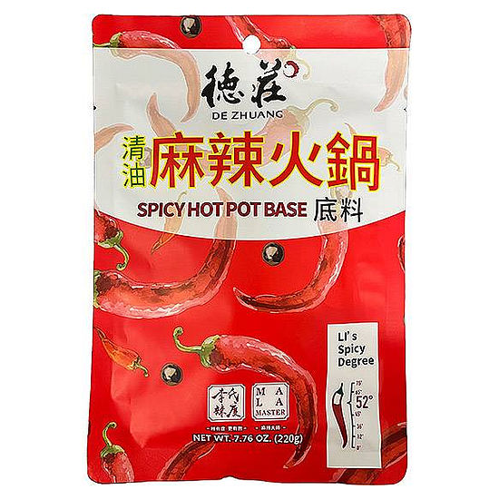 德莊清油麻辣火鍋底料52度 220g