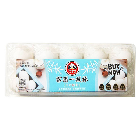 富翁一級棒白殼紅心蛋(白) 600g+-15g(10入)