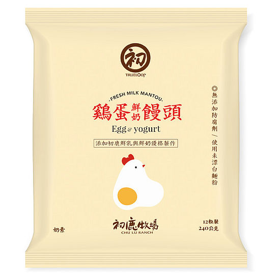 初鹿牧場雞蛋鮮奶饅頭 240g(20g*12粒)