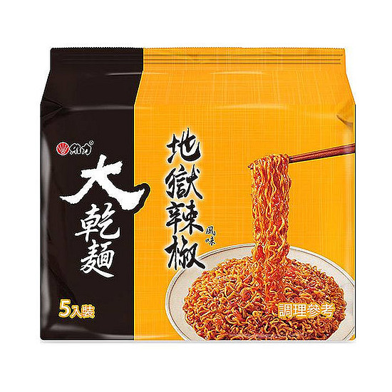 維力大乾麵袋麵-地獄辣椒風味 100g*5入