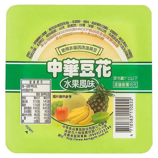 中華豆花-水果風味 150gx4入