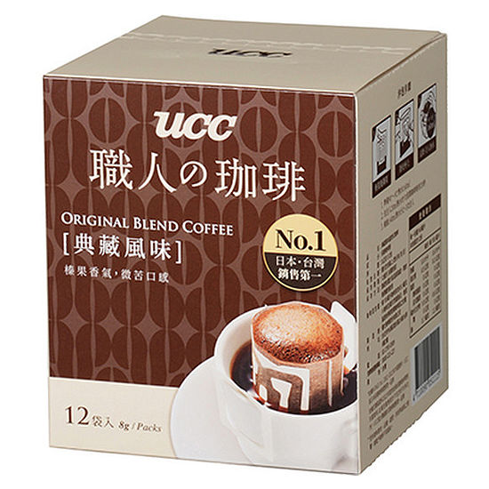 UCC典藏風味濾掛式咖啡 8gx12入
