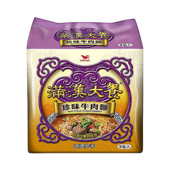 滿漢大餐袋麵-珍味牛肉口味 173g*3入