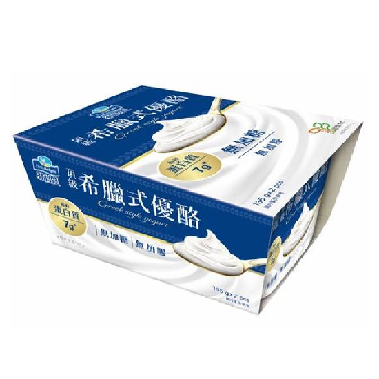 福樂頂級無加糖希臘式優酪 135g*2入