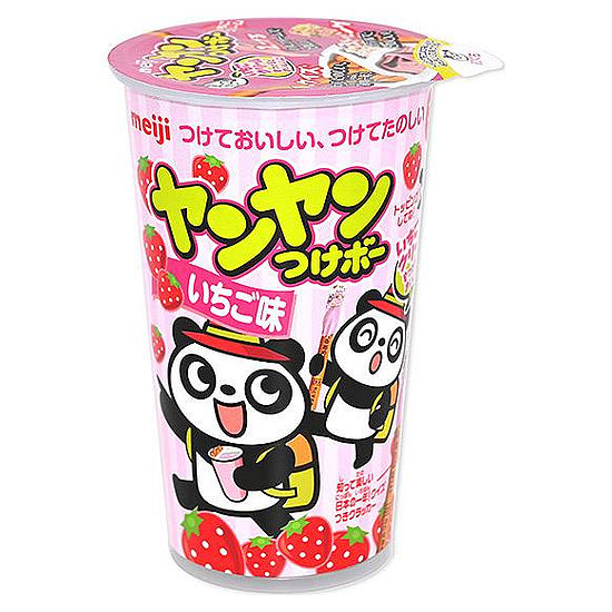 明治洋洋棒餅乾─草莓口味附糖粒 48g