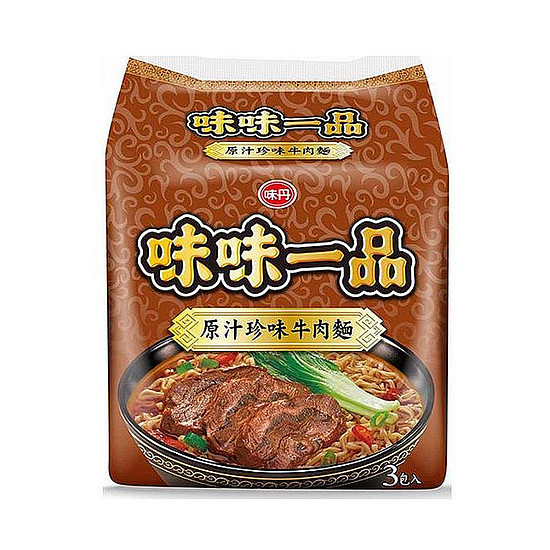 味味一品袋麵-原汁珍味牛肉 185g*3入