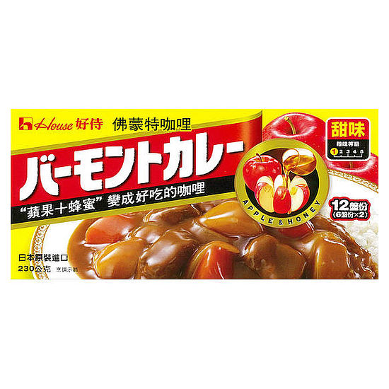 HOUSE好侍佛蒙特咖哩(甜味) 230g