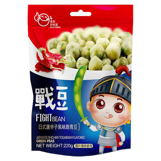 戰豆-日式唐辛子風味脆青豆 220g