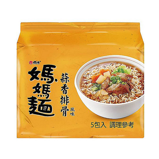 維力媽媽麵-蒜香排骨風味 80g*5入