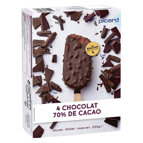Picard70%巧克力冰棒 250g(4入)