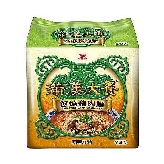 統一滿漢大餐袋麵-蔥燒豬肉口味 193gx3入