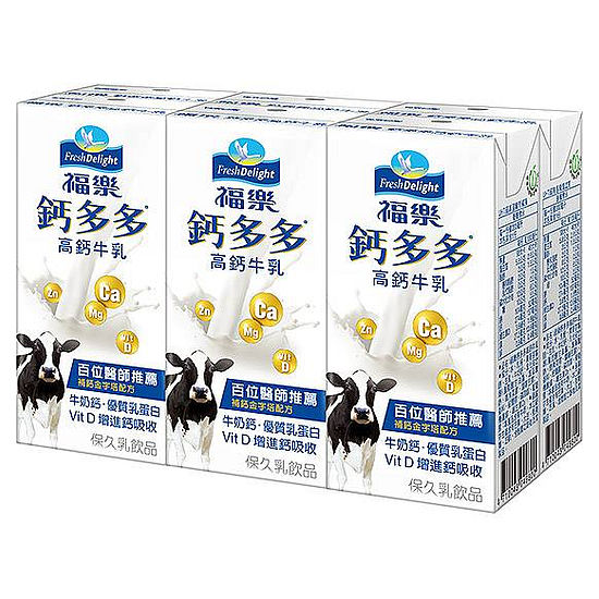 福樂鈣多多高鈣牛乳 200ml*6入