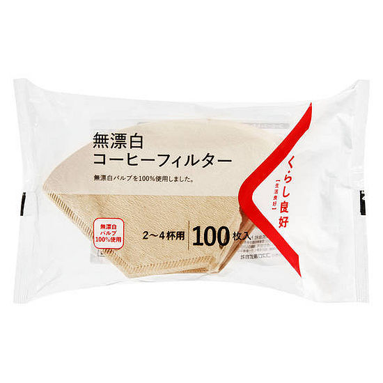 生活良好無漂白咖啡濾紙 100張