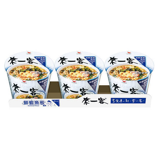 統一來一客杯麵－鮮蝦魚板風味 63g*3入