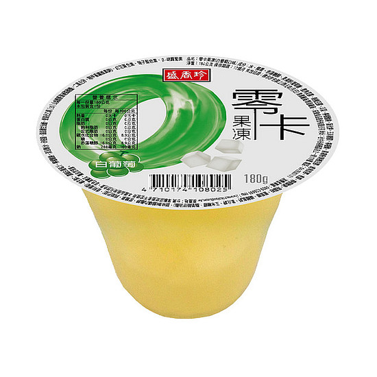盛香珍零卡果凍(白葡萄口味) 180g