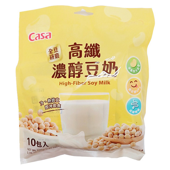 卡薩高纖濃醇豆奶 20g*10入