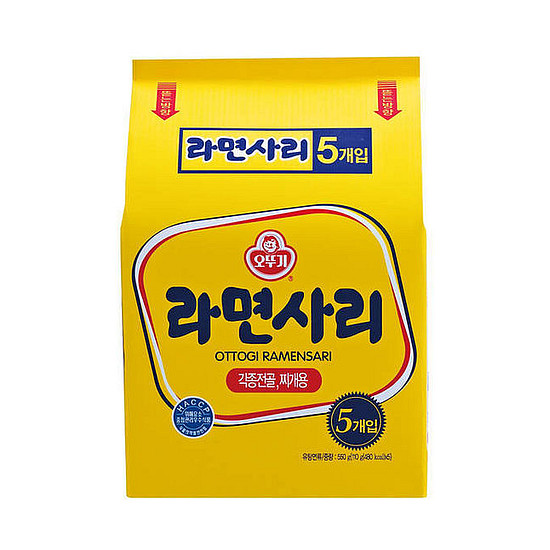 韓國不倒翁(OTTOGI)Ｑ拉麵(純麵條) 110g*5